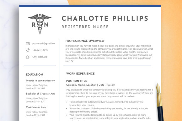 Download Nurse Resume Template Word &amp; Google Docs - Resume template word Collection
